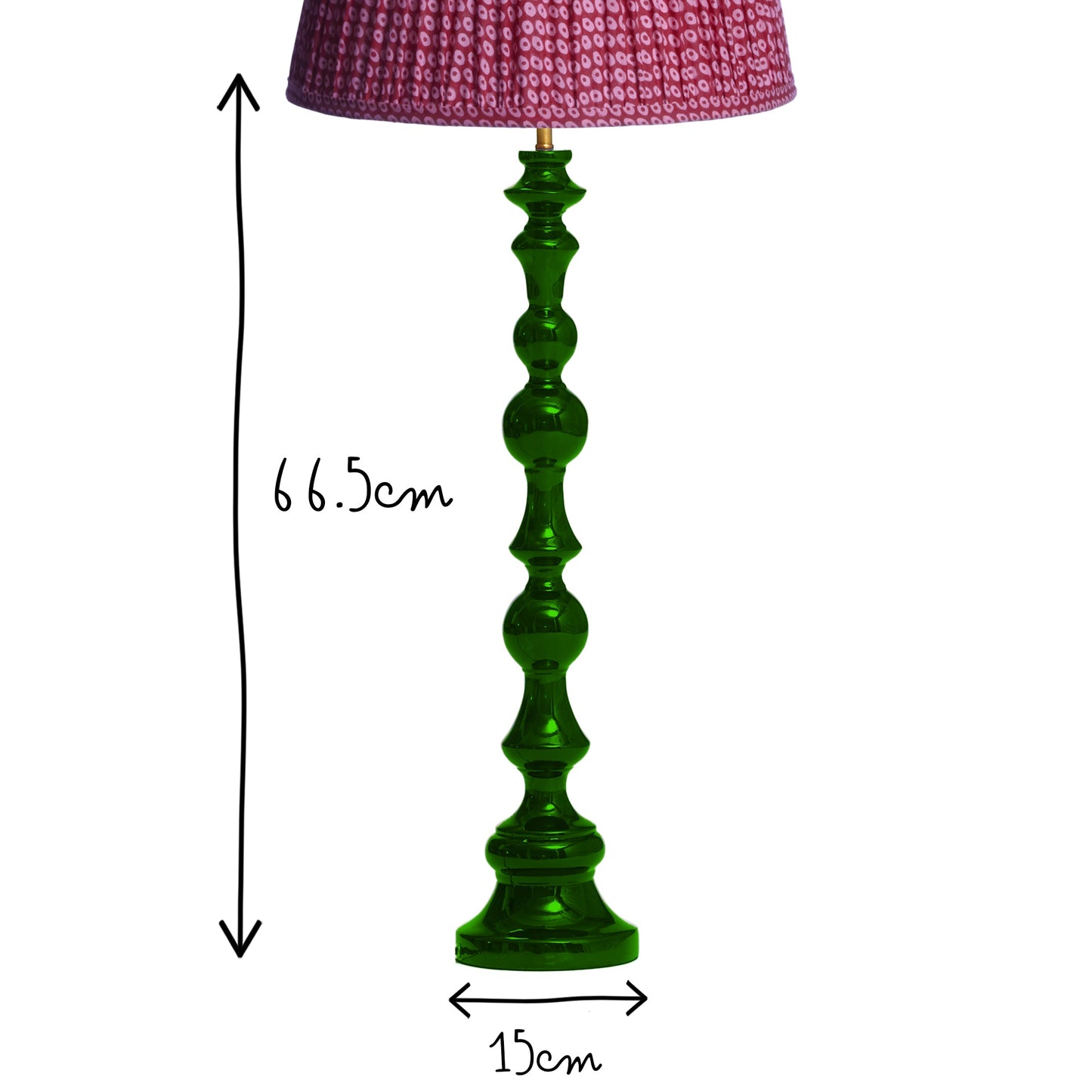 Bobboli table lamp in green resin