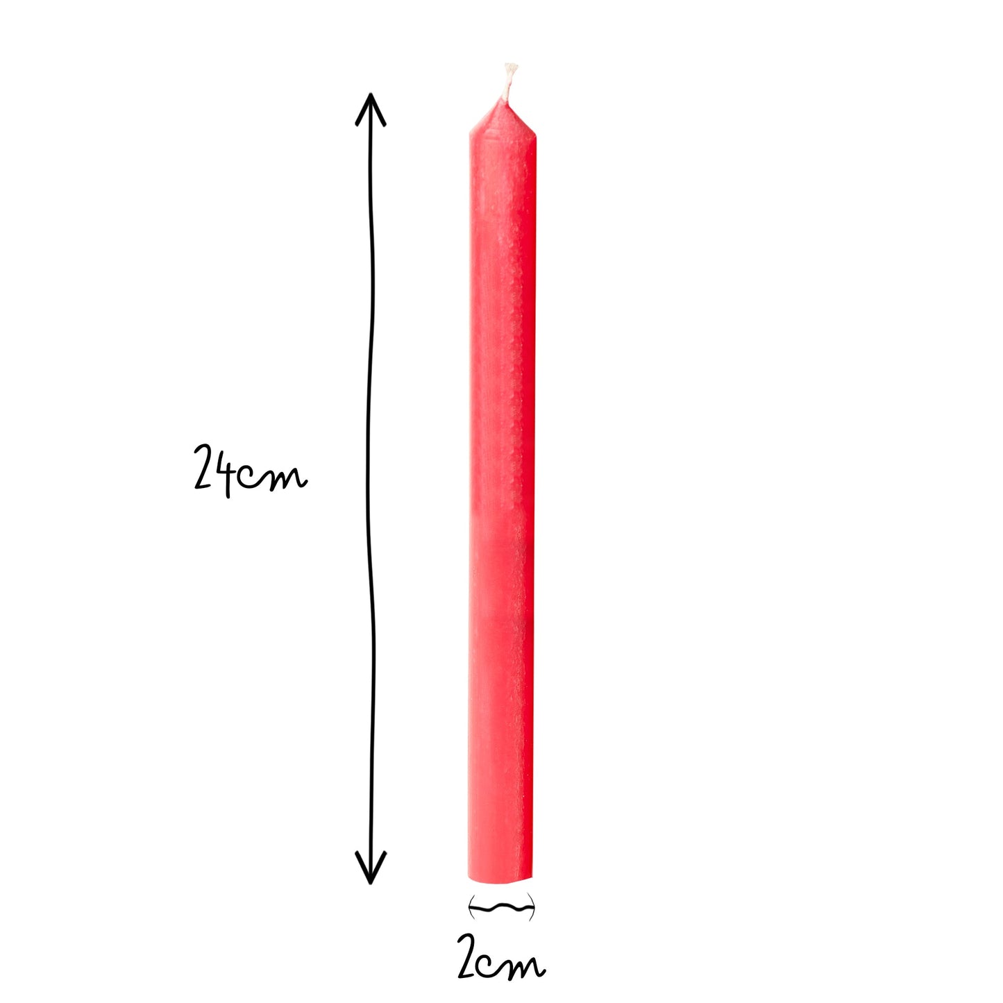 Dusky dinner candle in warm red - pack of 6