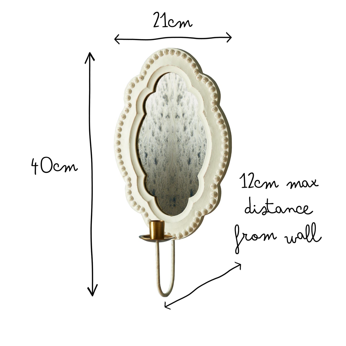 Bracken wall mounted candle holder in natural wood