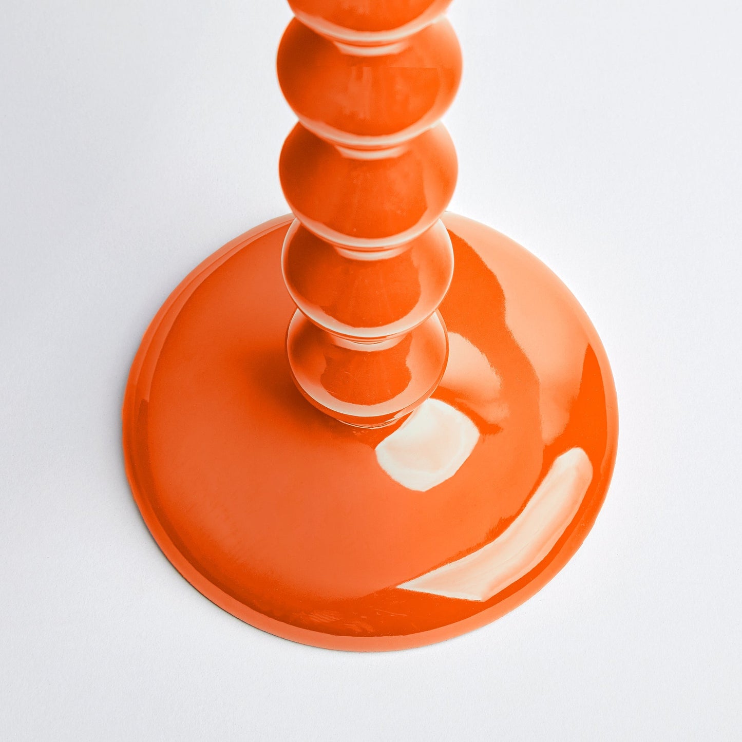 Smaller Mildred candlestick in tangerine