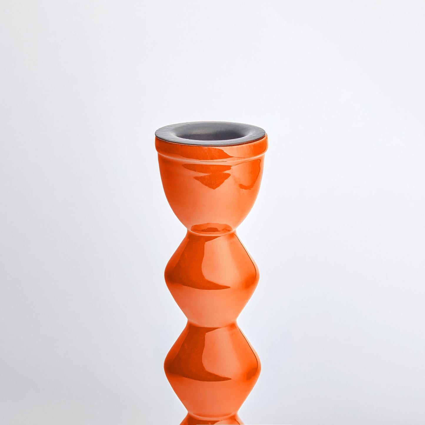 Smaller Mildred candlestick in tangerine