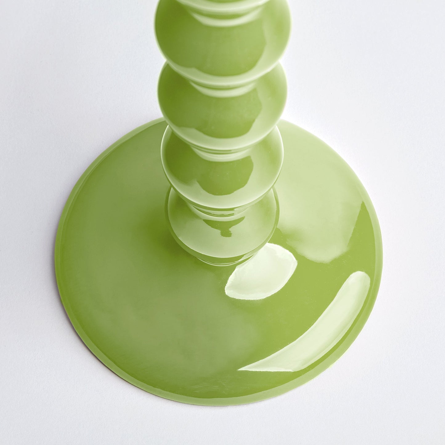 Larger Mildred candlestick in lime