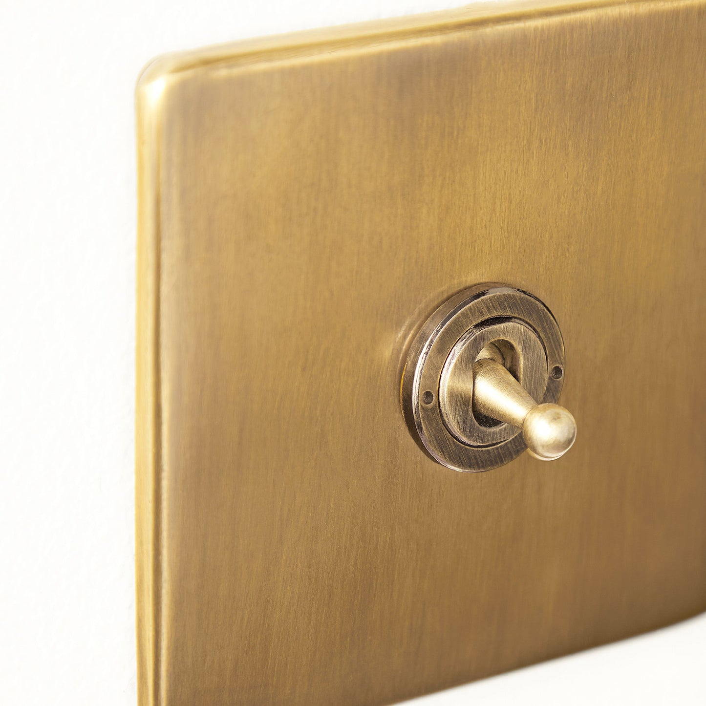 One gang 2 way Florence toggle switch in brass