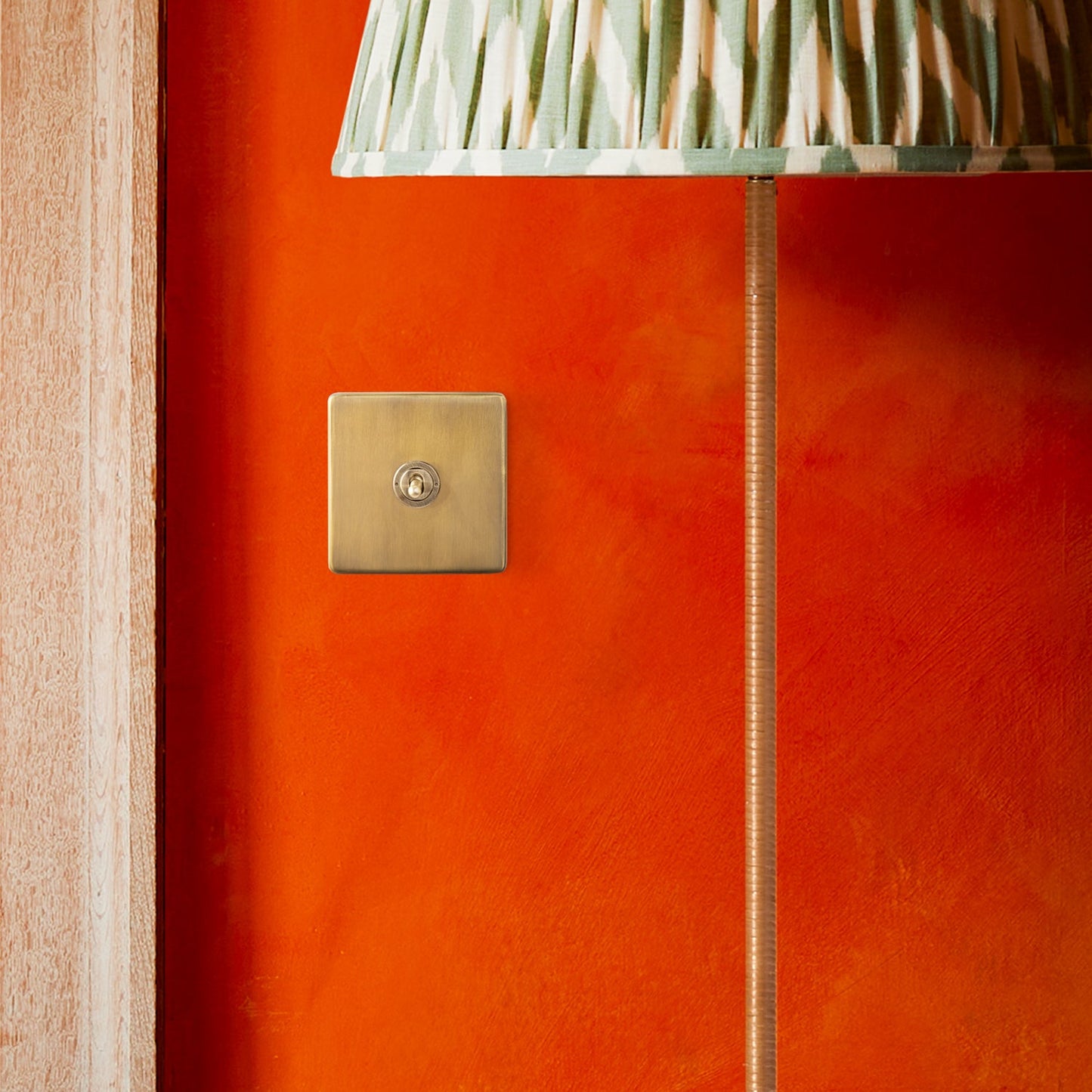 One gang 2 way Florence toggle switch in brass