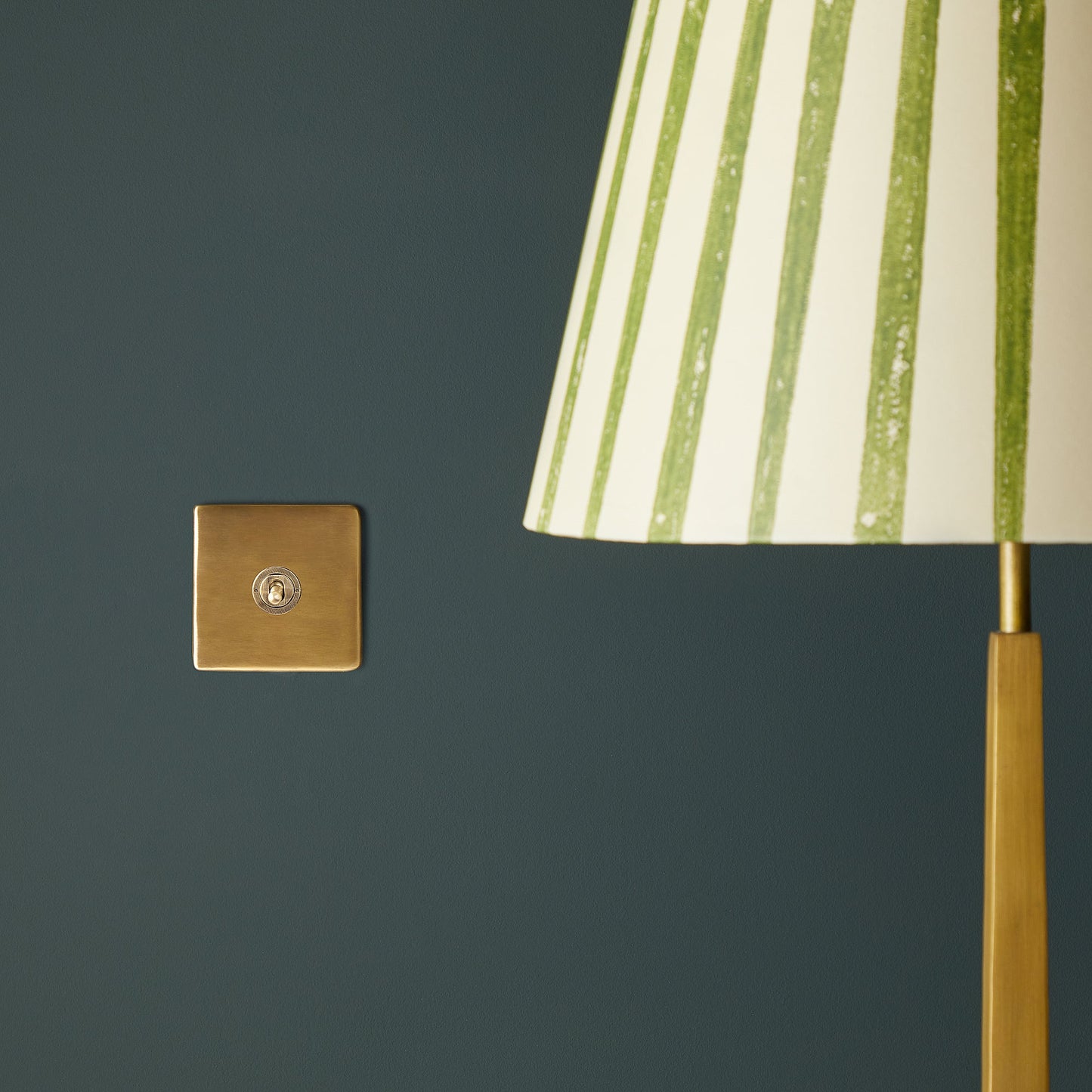 One gang 2 way Florence toggle switch in brass