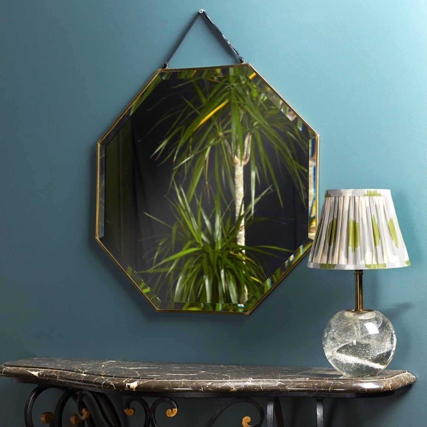Octagonal bevelled Luxor mirror