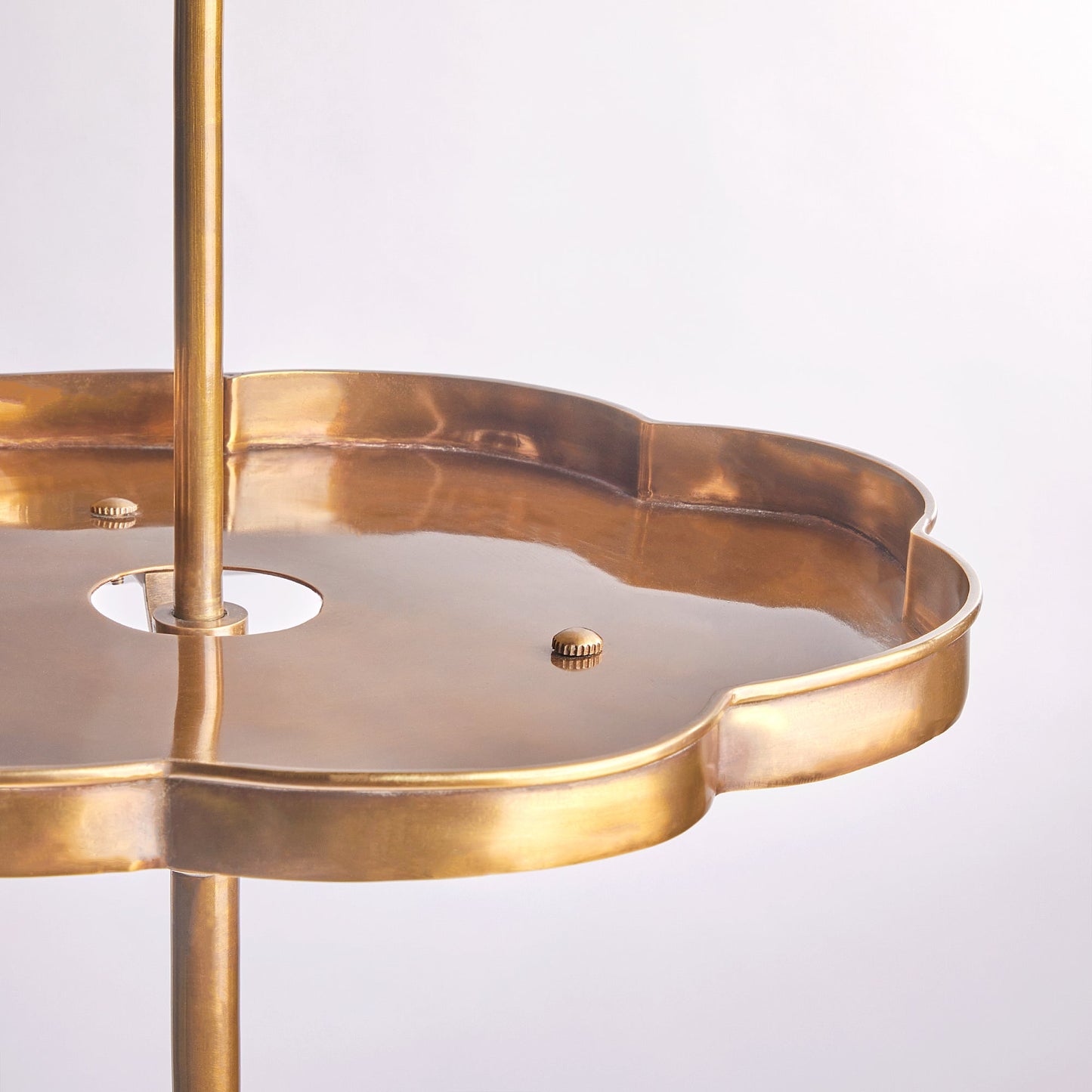 Darcy standing lamp with brass tray