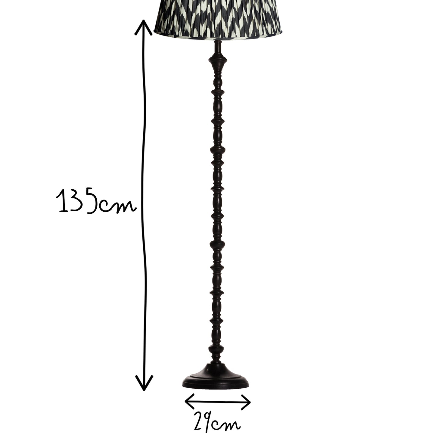 Eclipse floor lamp in Silvery black