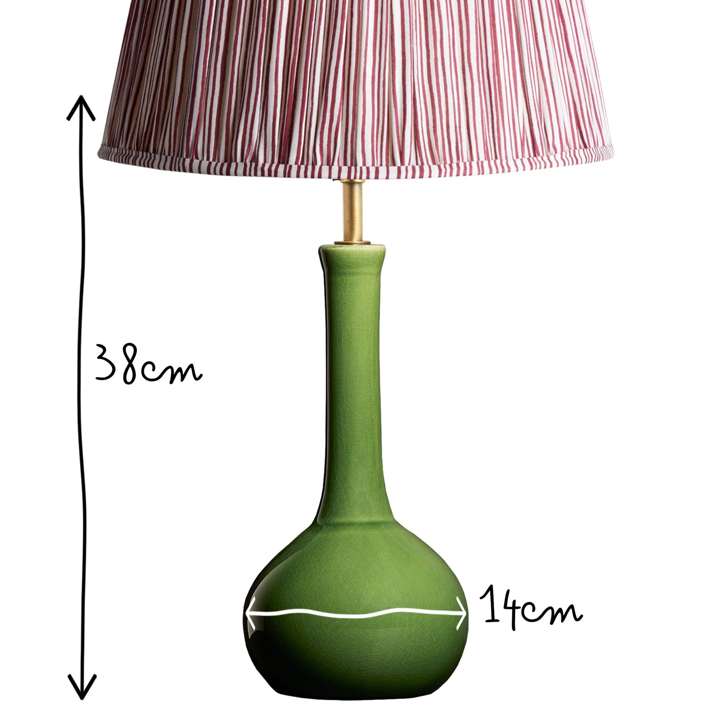 Ellie table lamp in emerald glaze