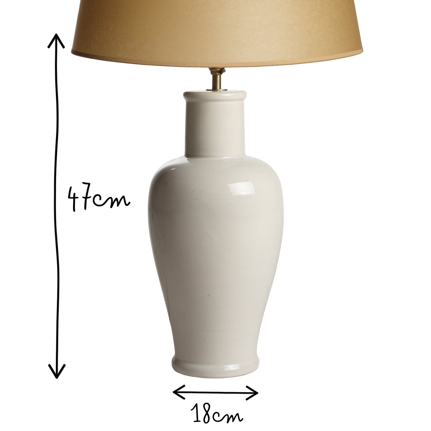 Larger Lolita table lamp in a stone glaze