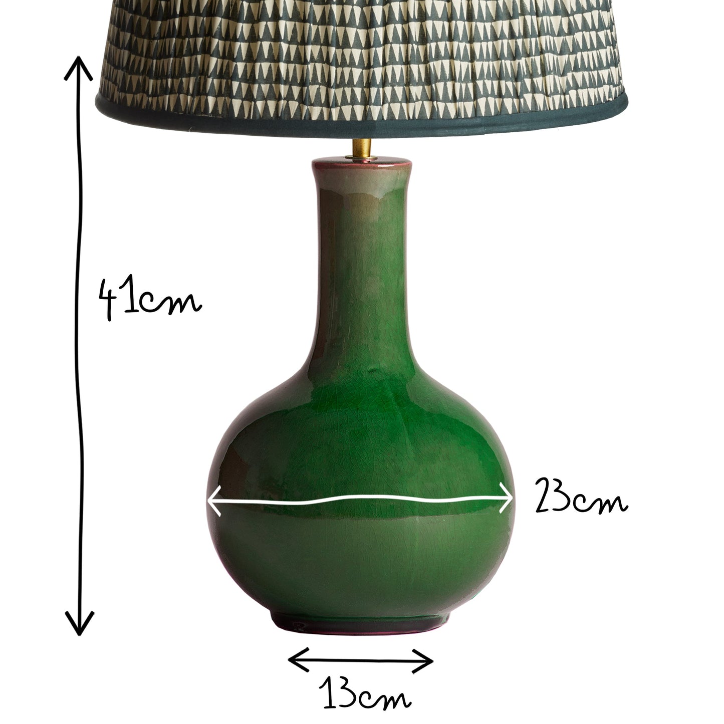 Nellie table lamp in a green glaze