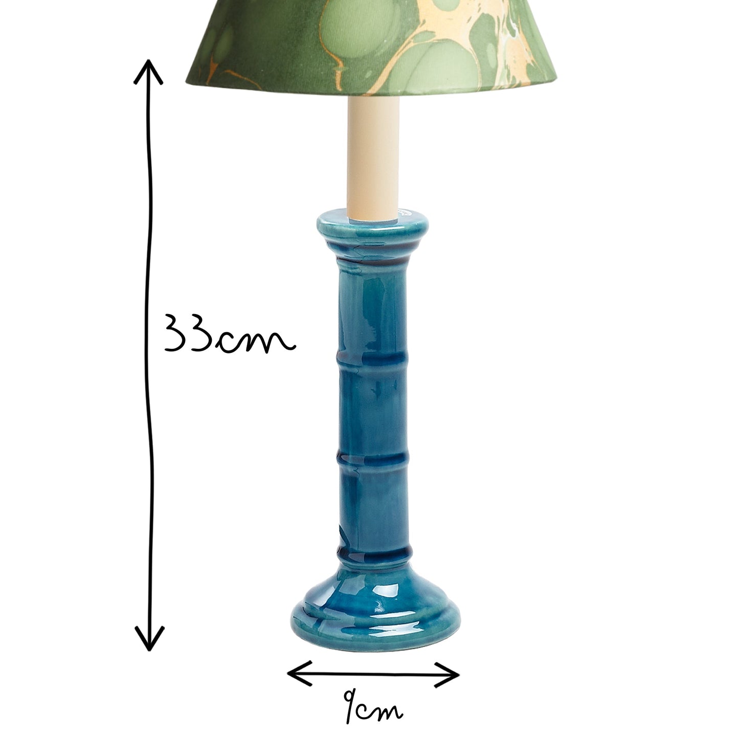 Randall table lamp in a turquoise glaze