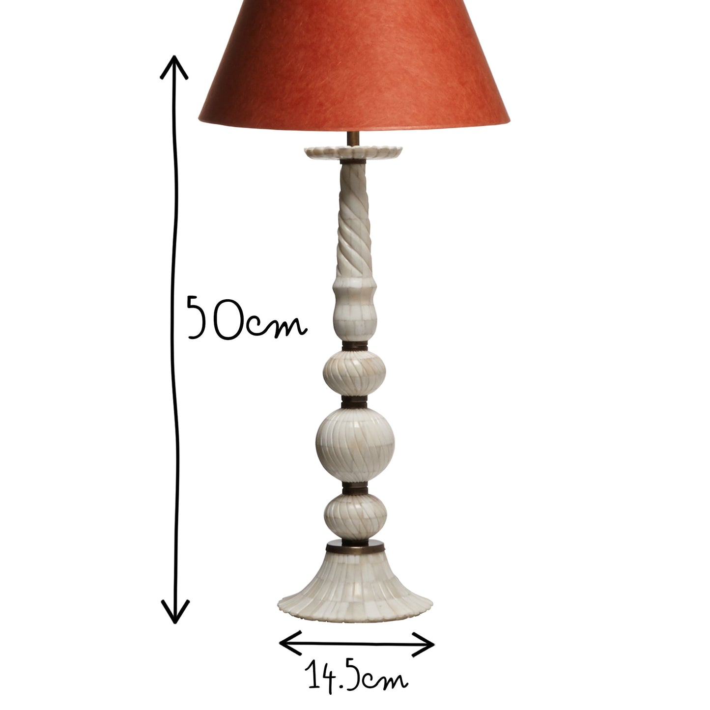 Regular Shiva table lamp in off white bone and ceramic