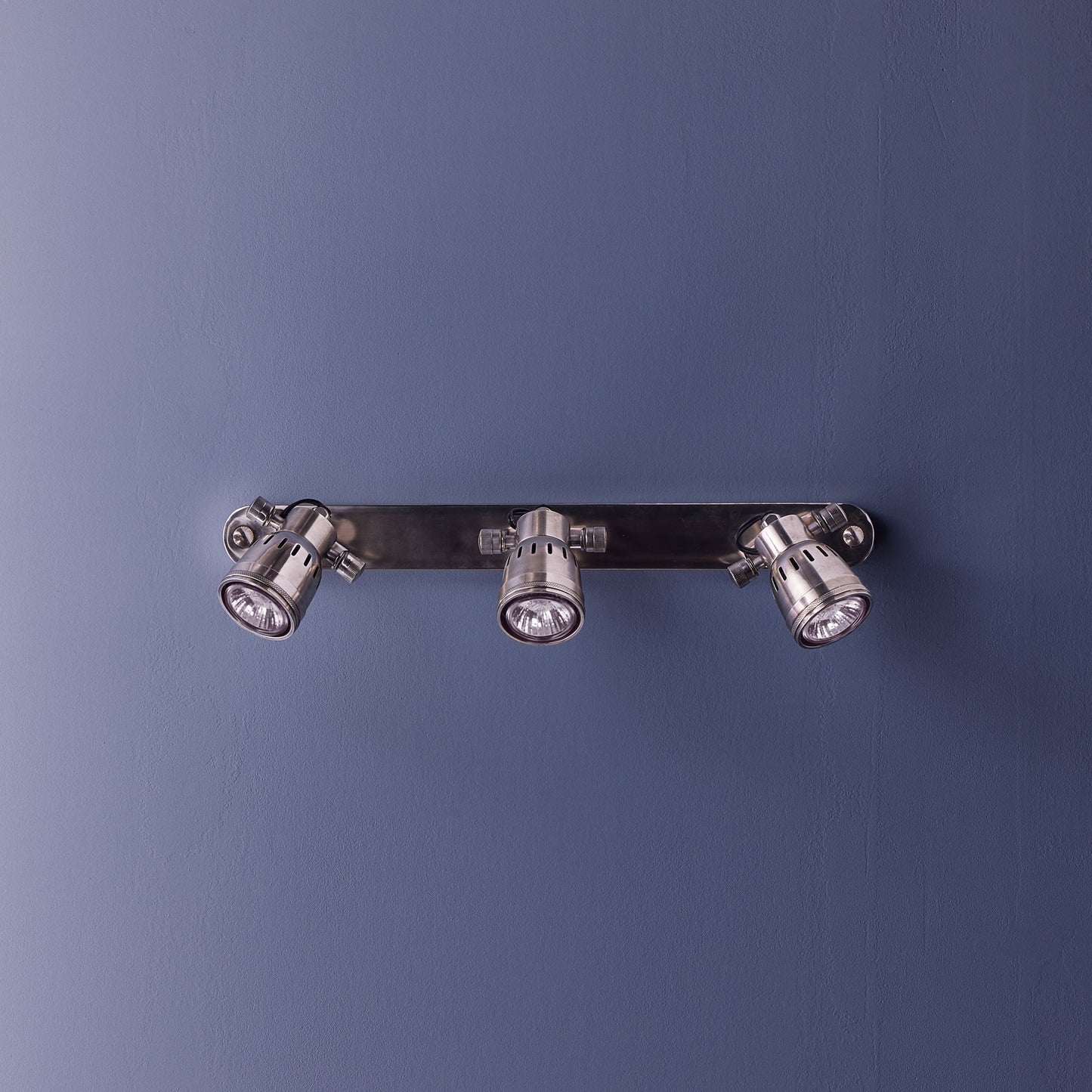 Large and long Humph wall light in antique silver