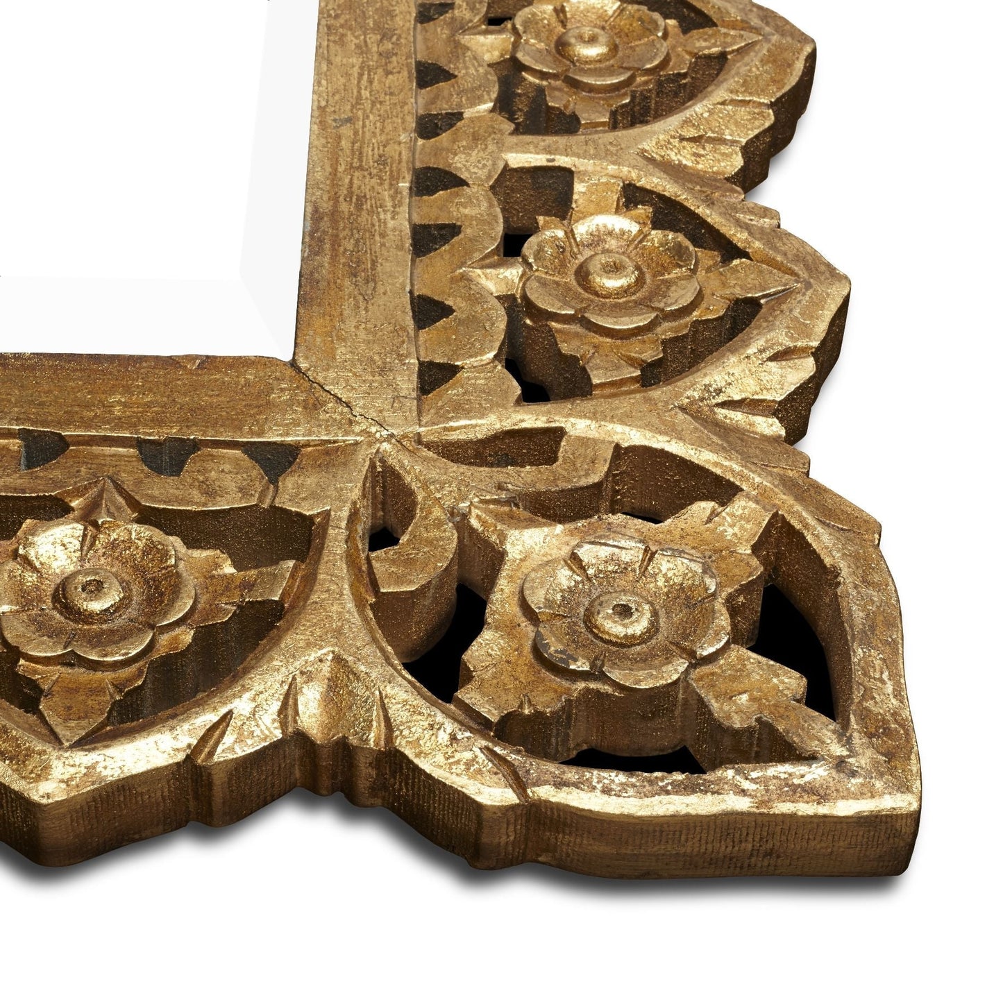 Vulpo bevelled mirror in antiqued gold