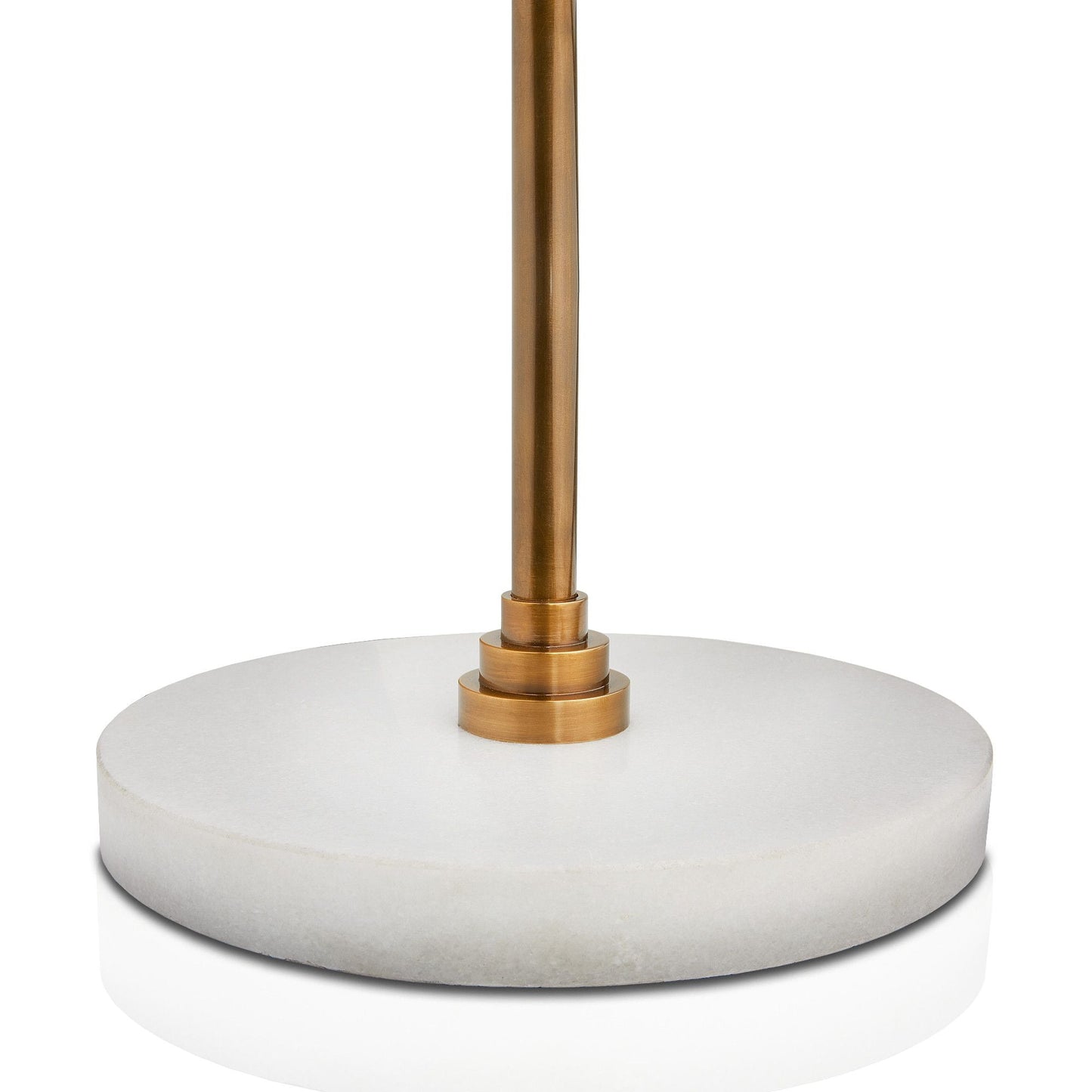 Cranling articulated standing lamp in brass with a white marble base