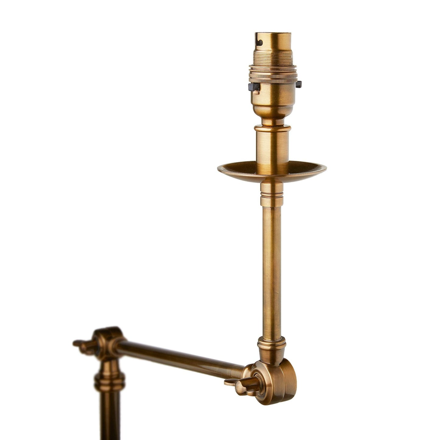 Cranling articulated standing lamp in brass with a white marble base