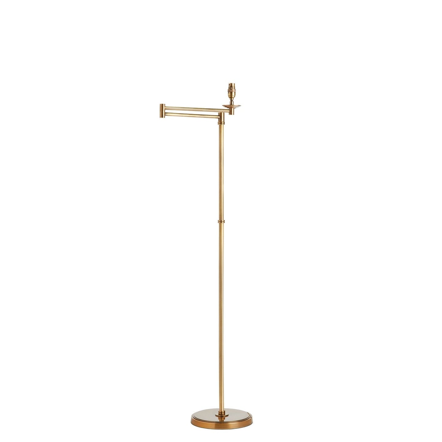 Swing articulated standing lamp in brass