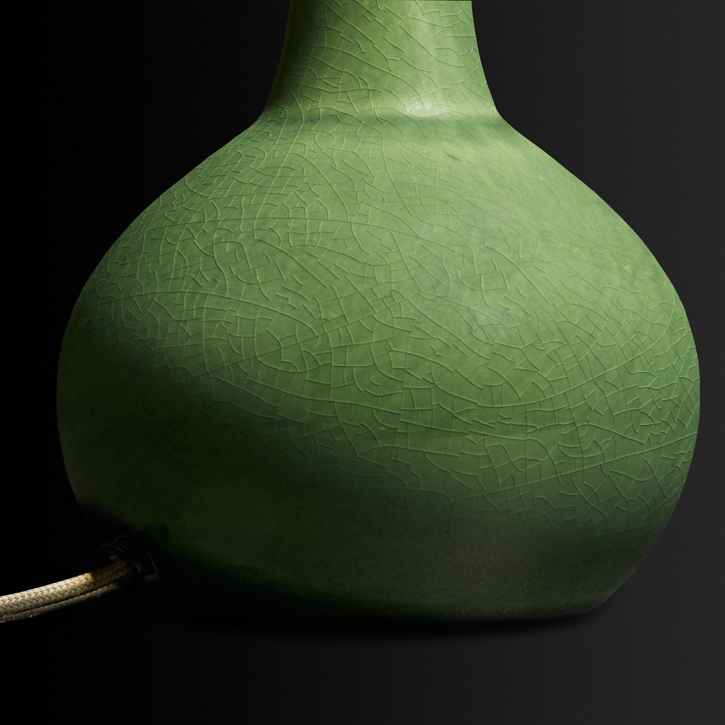 Ellie table lamp in emerald glaze