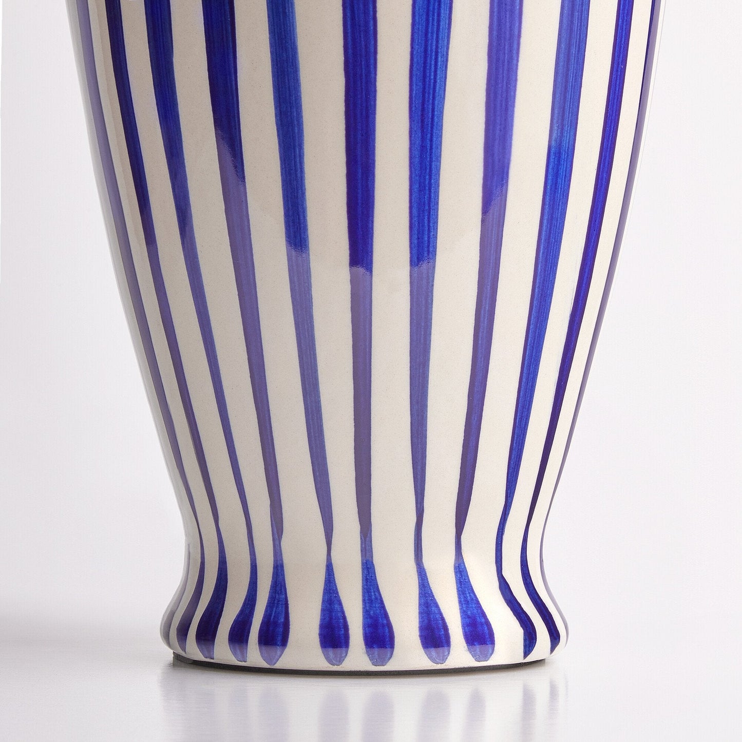Regular Lottie table lamp in a cobalt blue and stone glaze