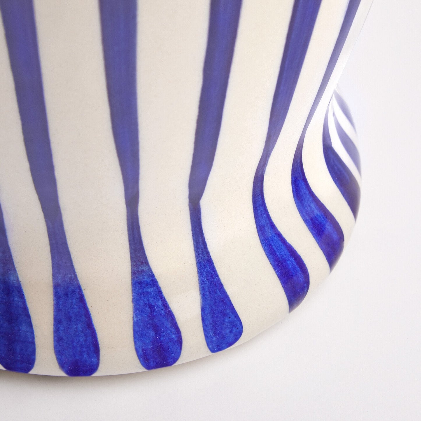 Regular Lottie table lamp in a cobalt blue and stone glaze