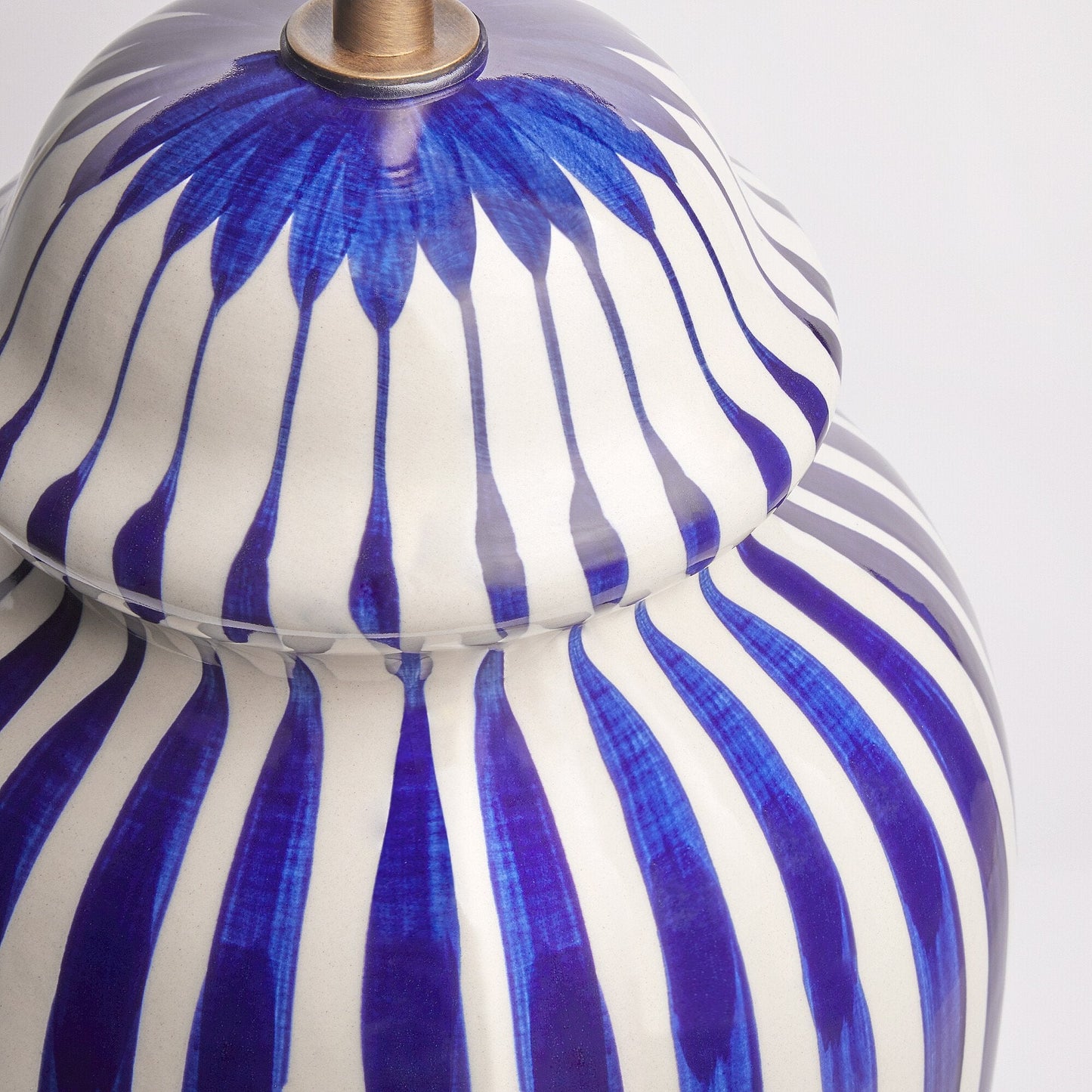 Regular Lottie table lamp in a cobalt blue and stone glaze