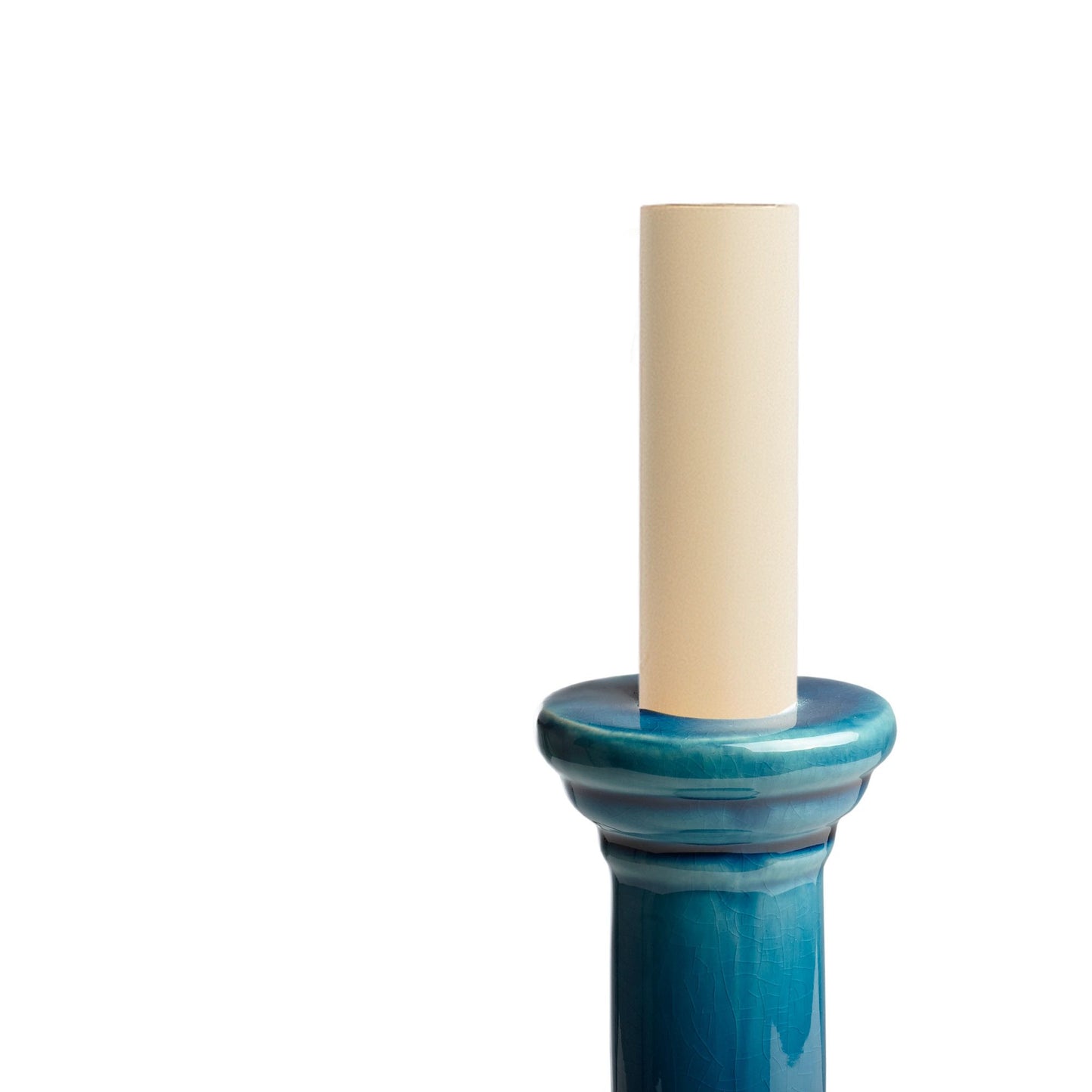 Randall table lamp in a turquoise glaze