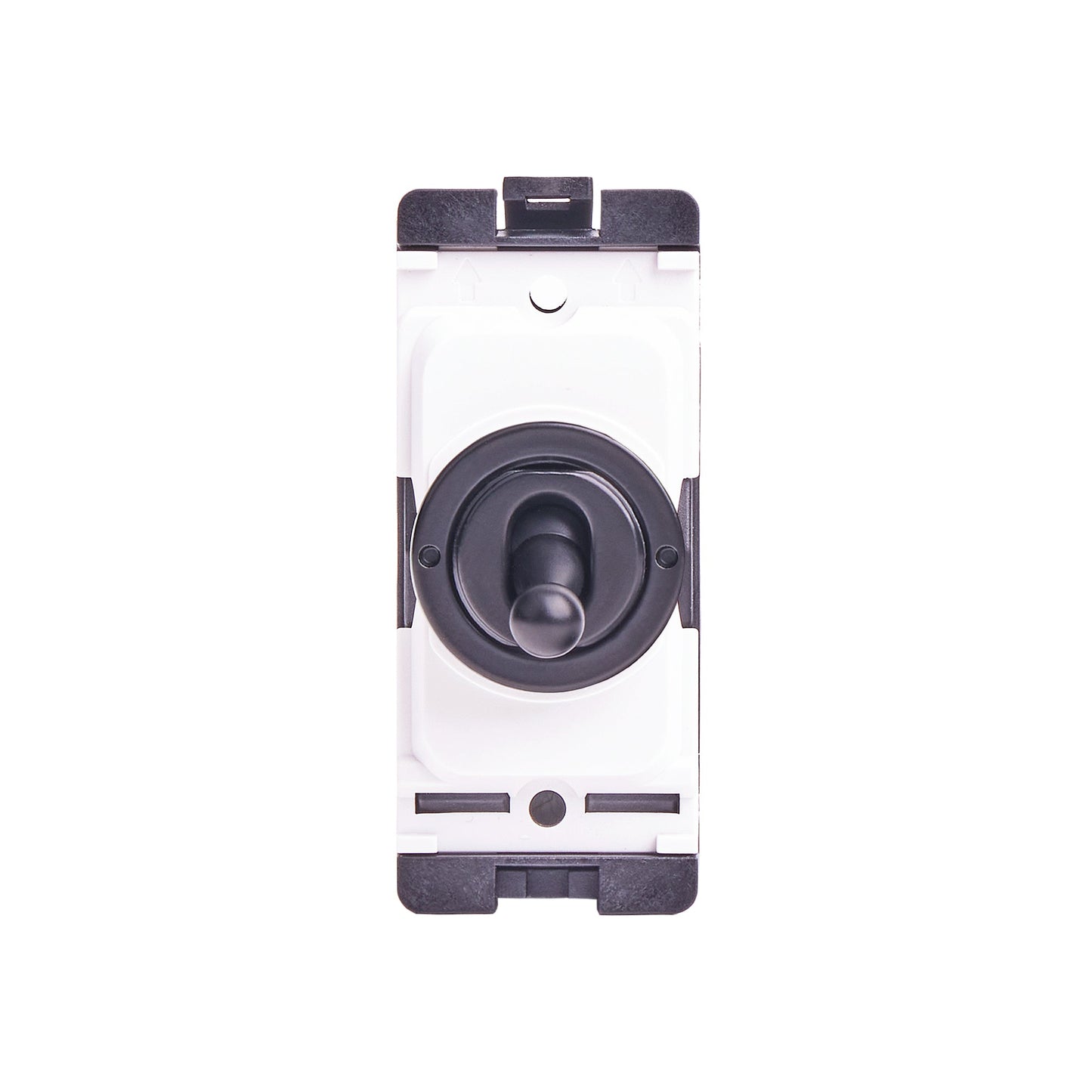 One gang Florence Intermediate toggle switch module in black