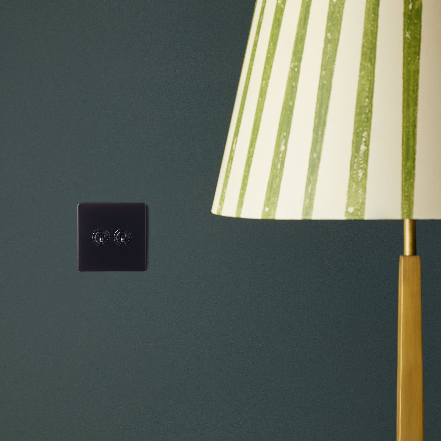 Two gang 2 way Florence toggle switch in black
