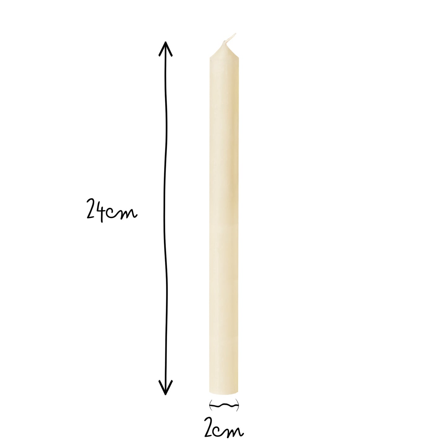 Dusky dinner candle in ivory - pack of 6