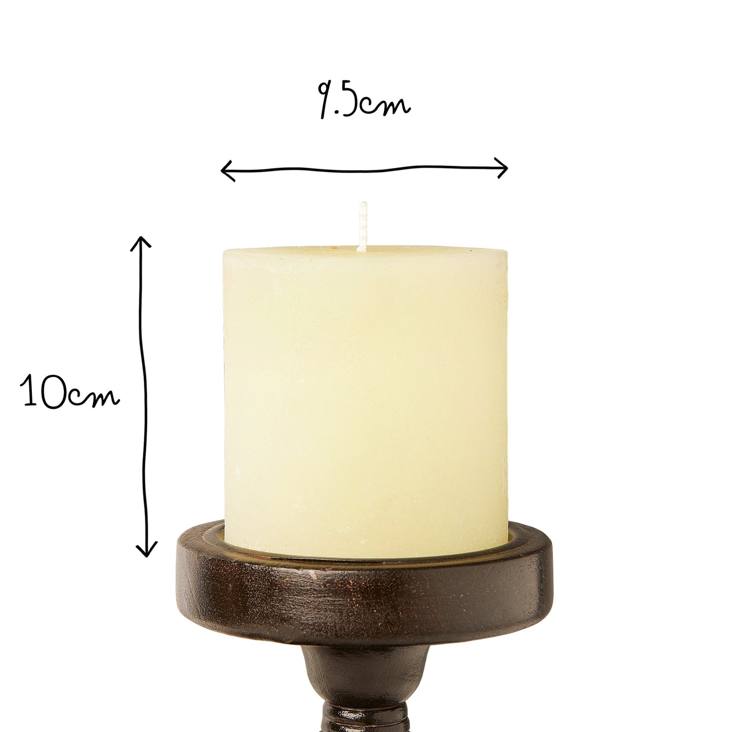 Larger Ferris pillar candle in ivory