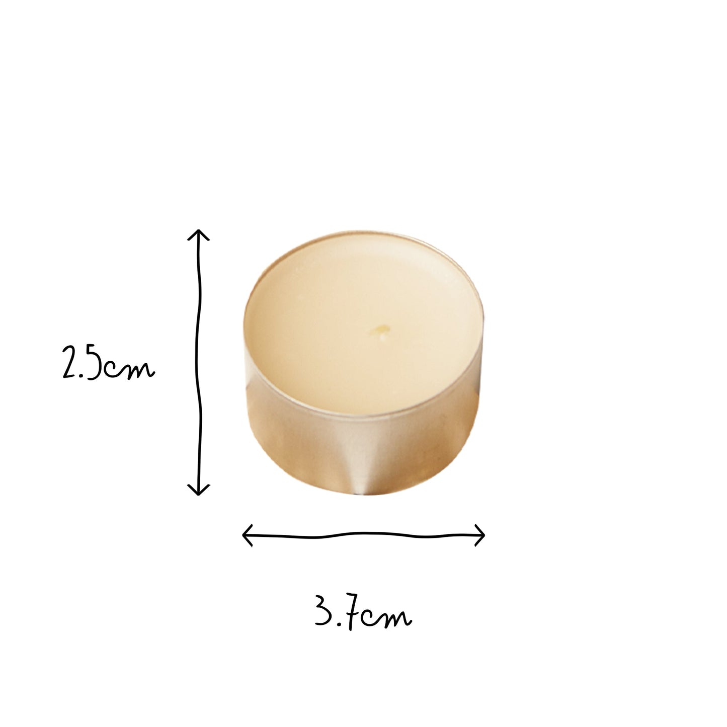 Twinkle tea lights in ivory - pack of 12