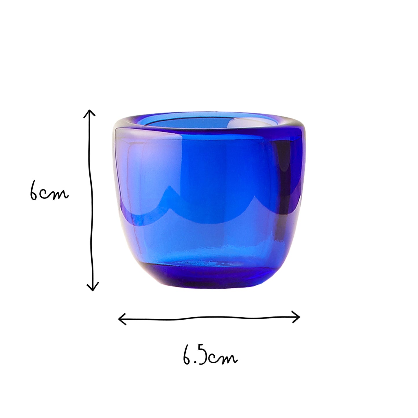 Burly tealight holder in aqua glass