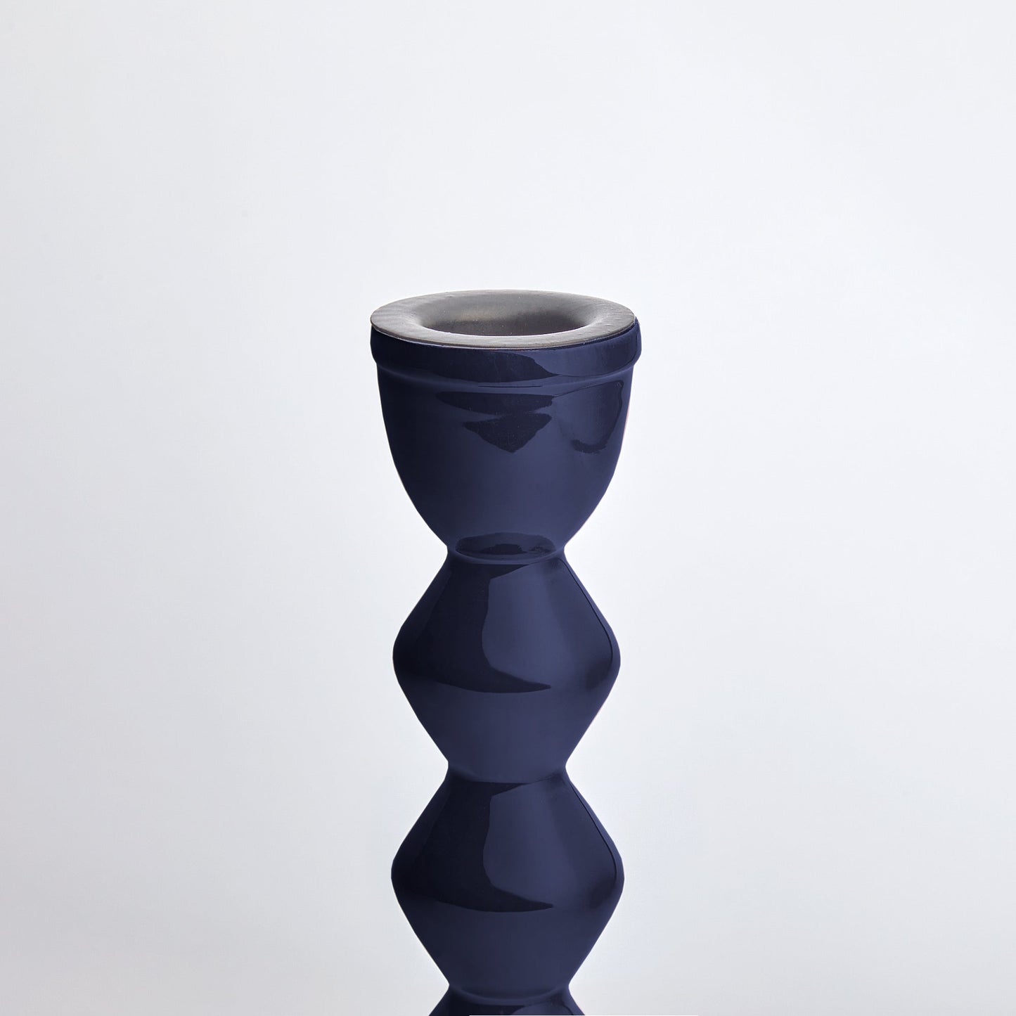 Smaller Mildred candlestick in navy