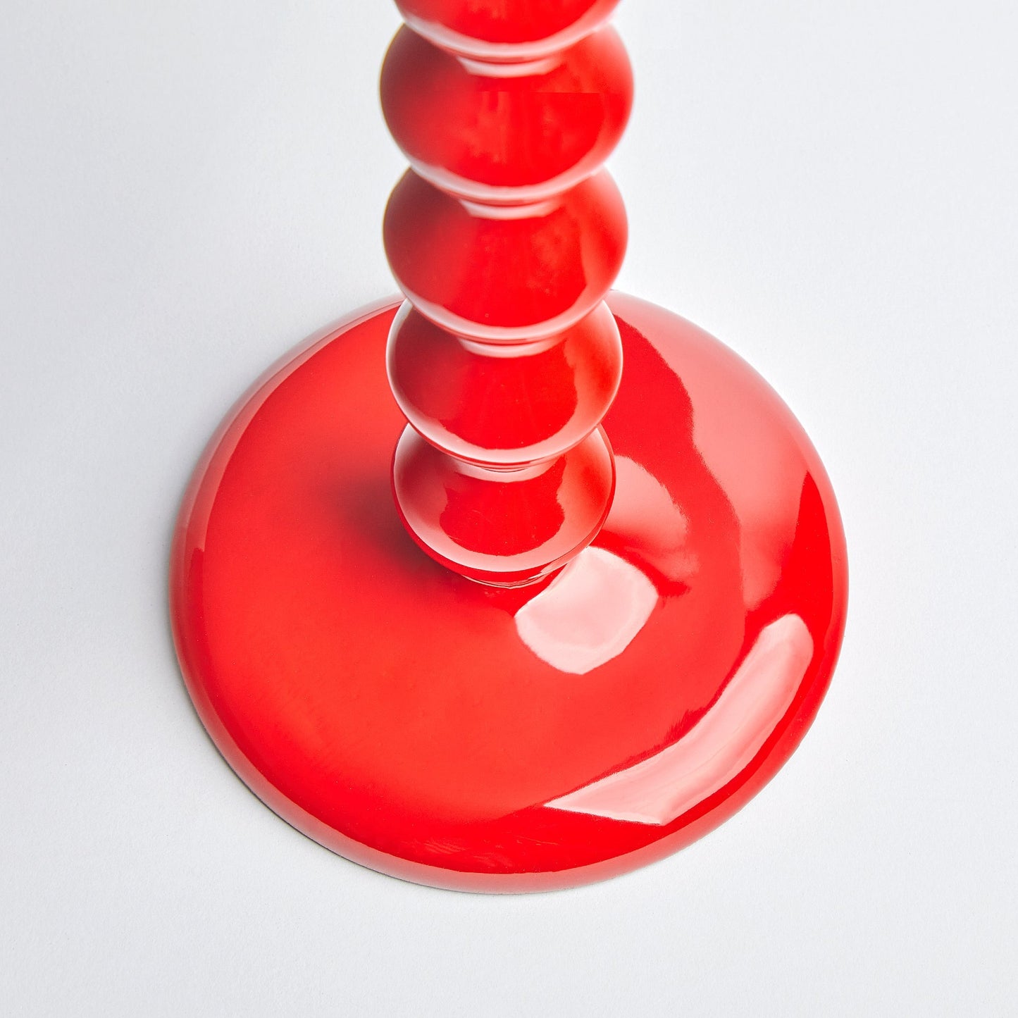 Smaller Mildred candlestick in hot chilli
