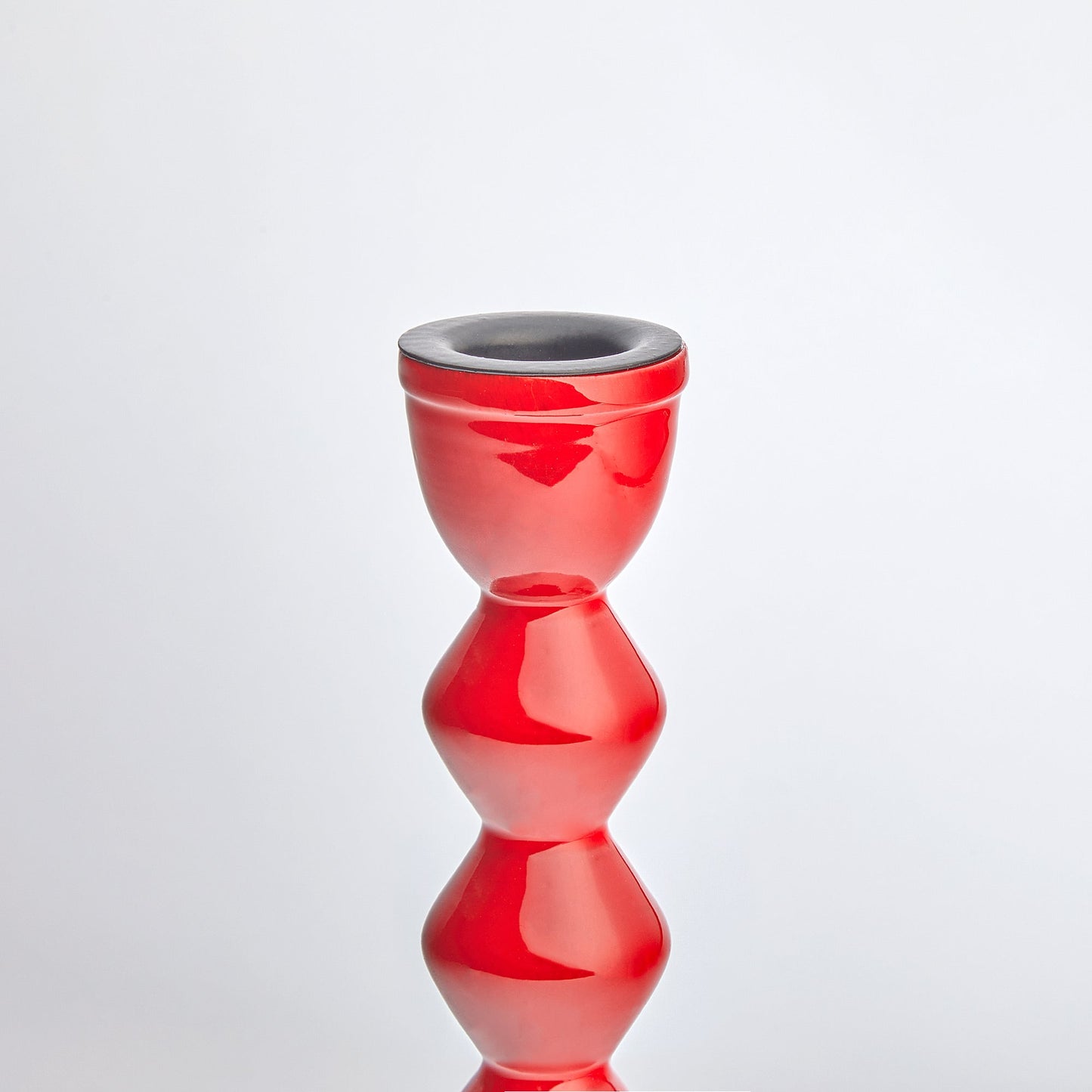 Smaller Mildred candlestick in hot chilli