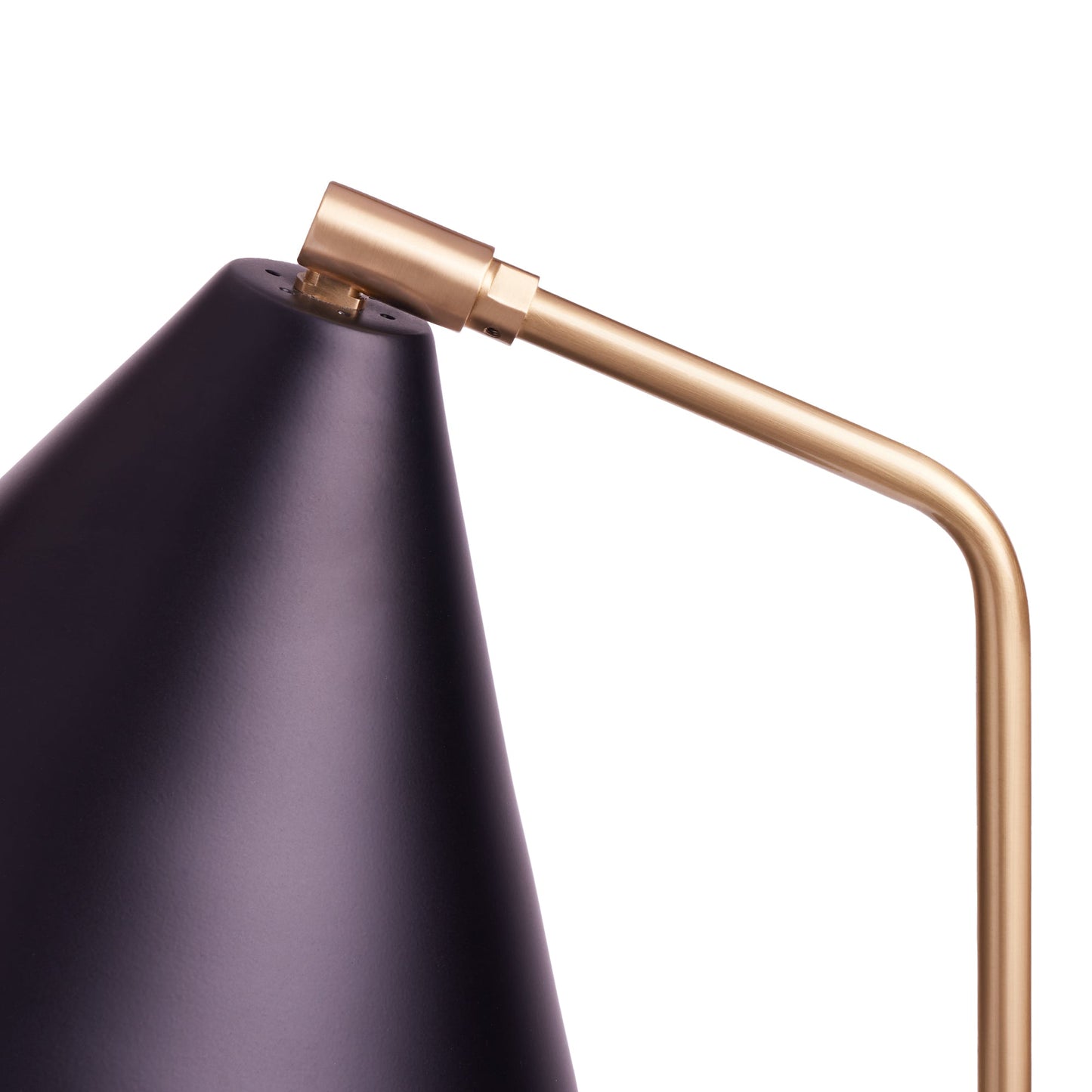 Drax Desk light in brass and a black hood
