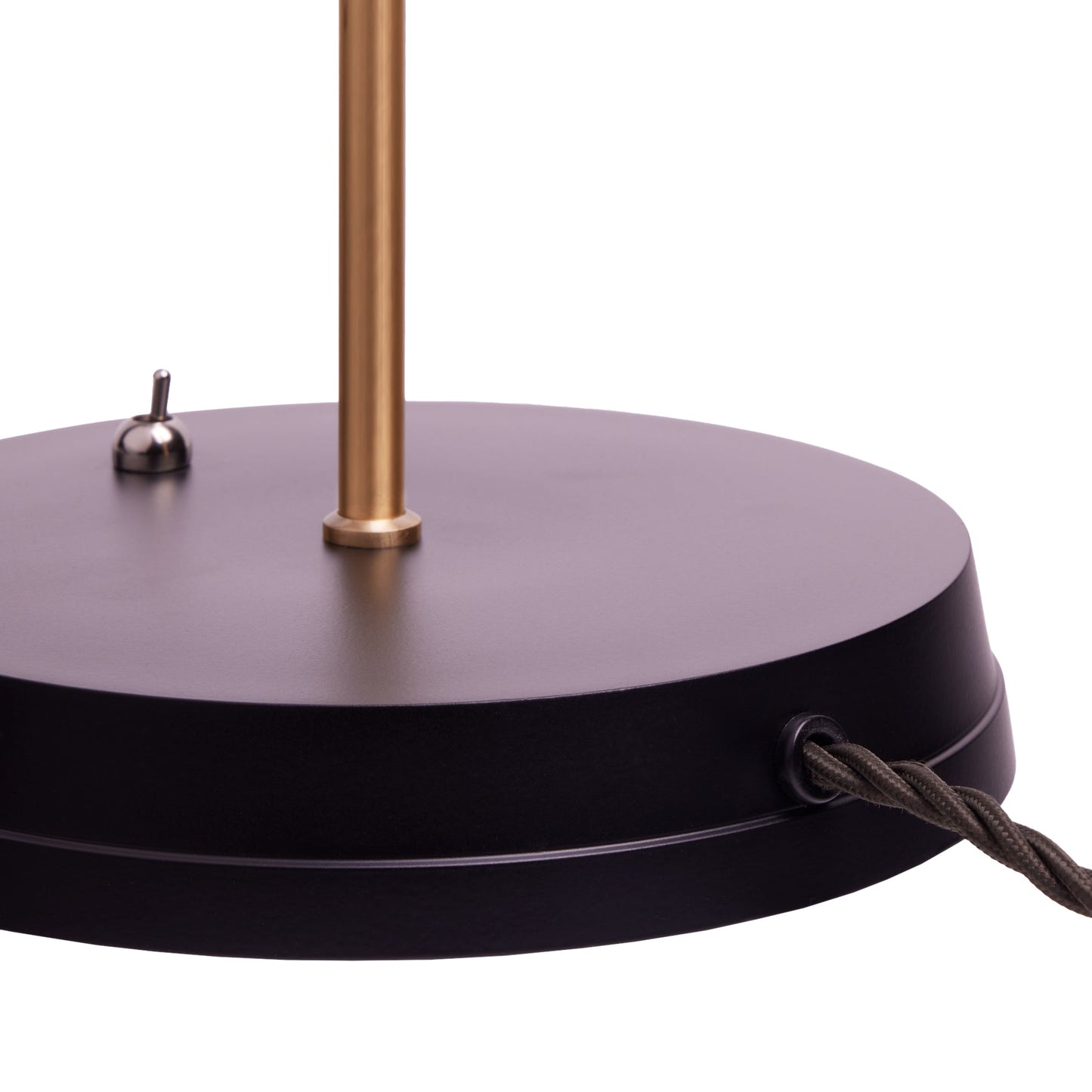 Drax Desk light in brass and a black hood