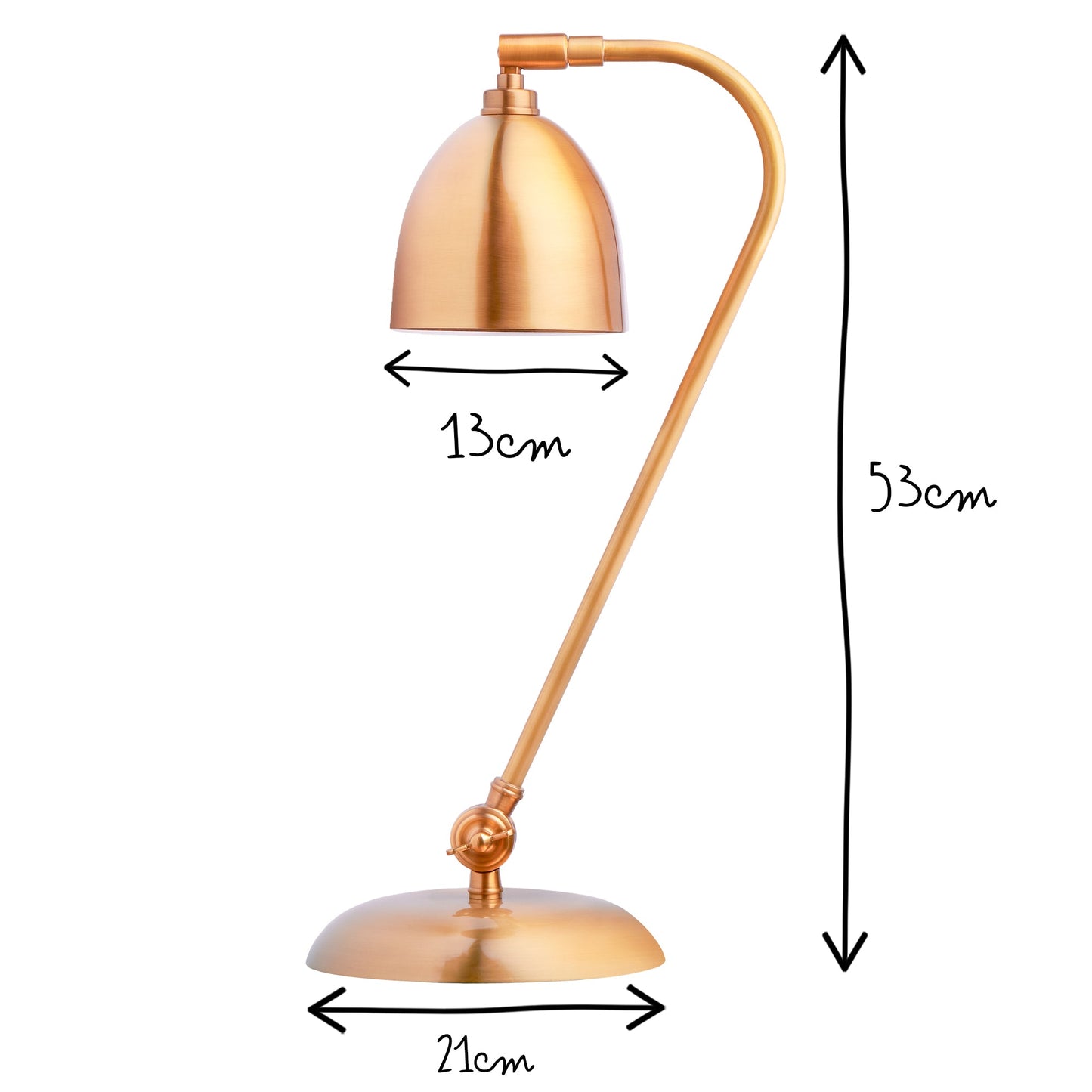 Obama Desk Light in Antiqued Brass