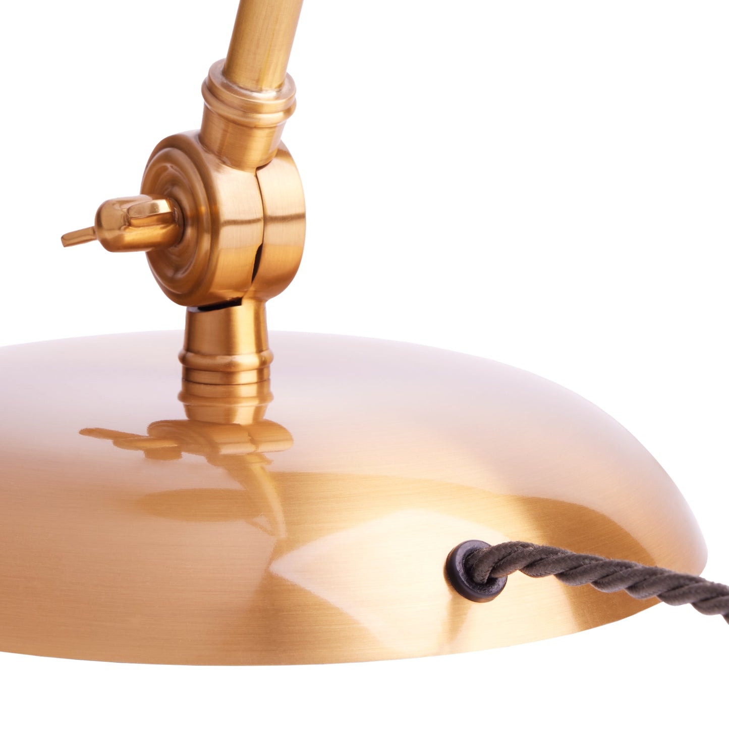 Obama Desk Light in Antiqued Brass