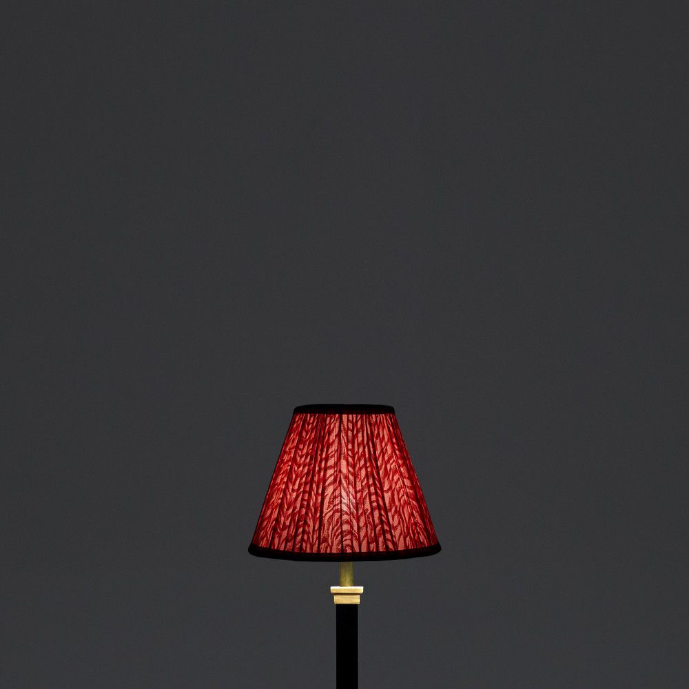 16cm empire gathered lampshade in angel block printed cotton