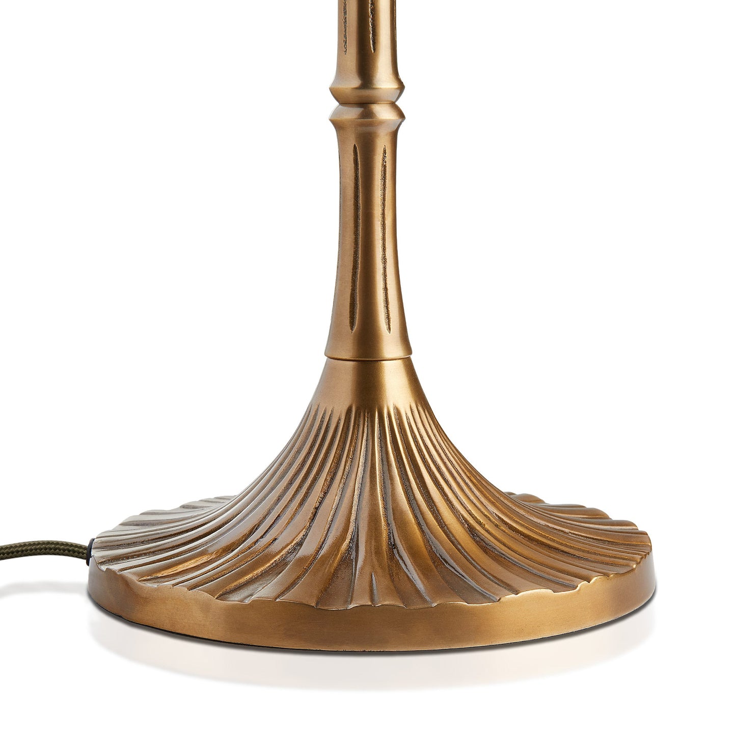 Bamboozle floor lamp in antique brass