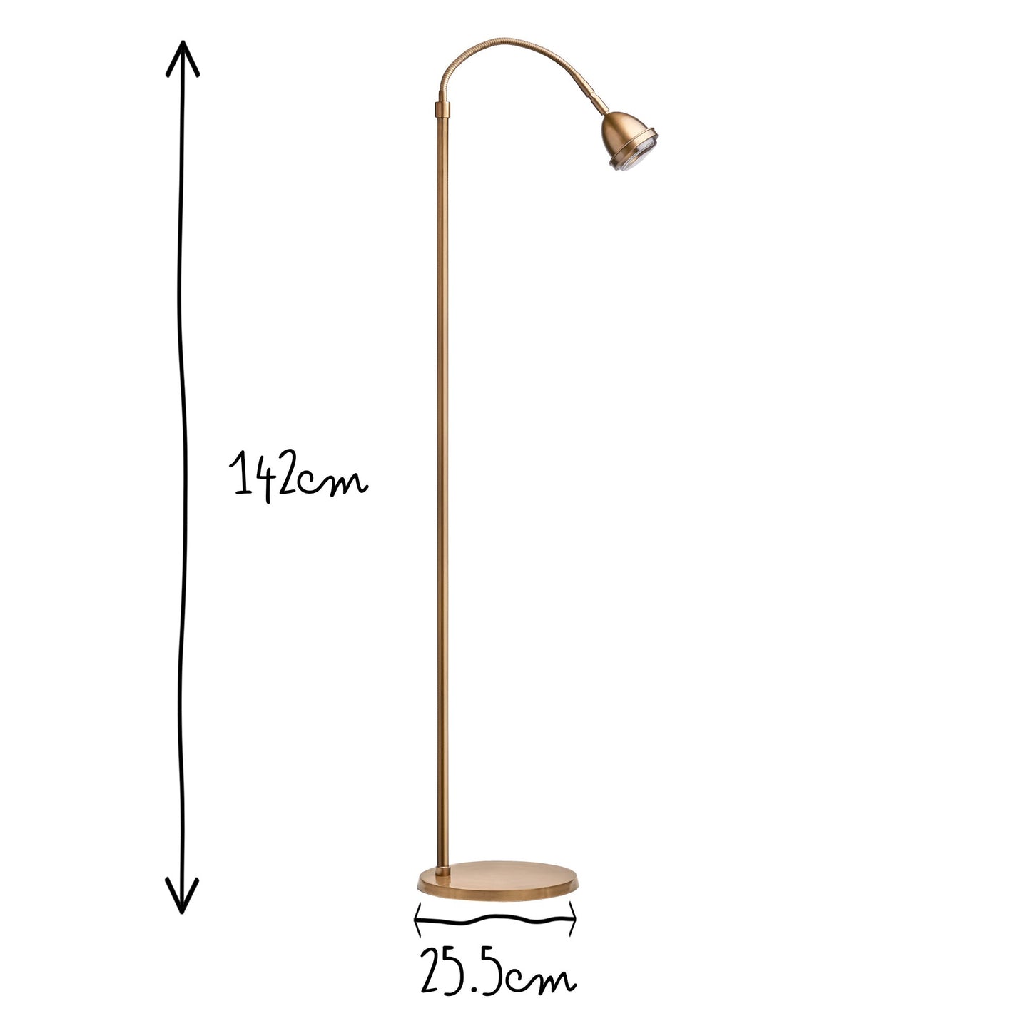 Beamish reading lamp in antiqued brass