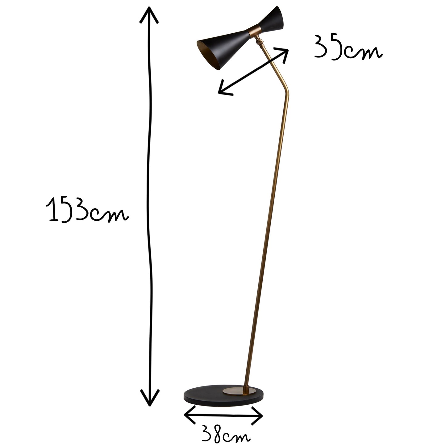 Bow Tie floor lamp in black