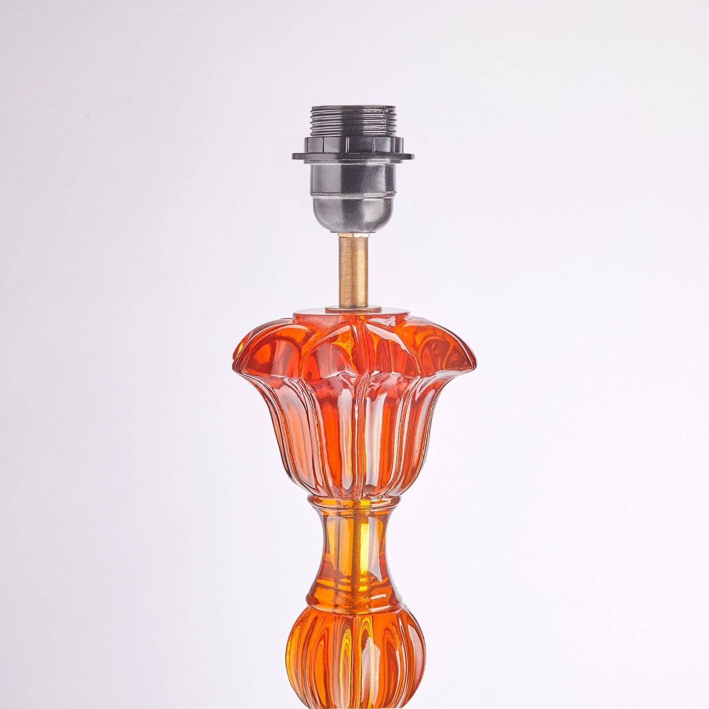 Coronet floor lamp in amber polished resin