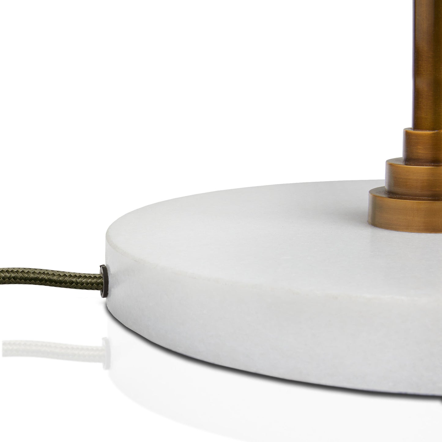 Cranling articulated standing lamp in brass with a white marble base