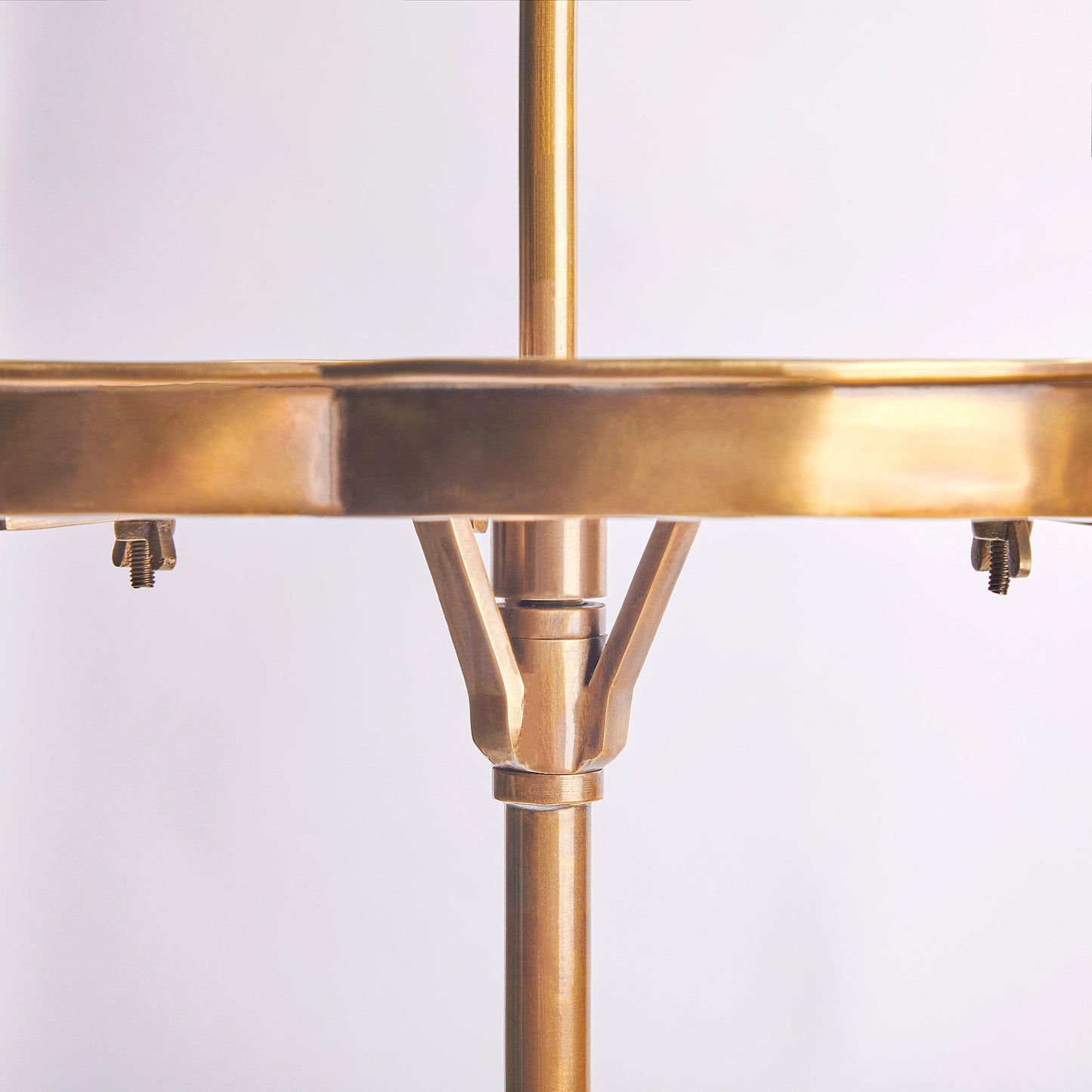 Darcy standing lamp with brass tray
