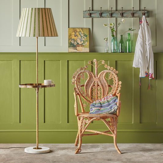 Darcy standing lamp with brass tray