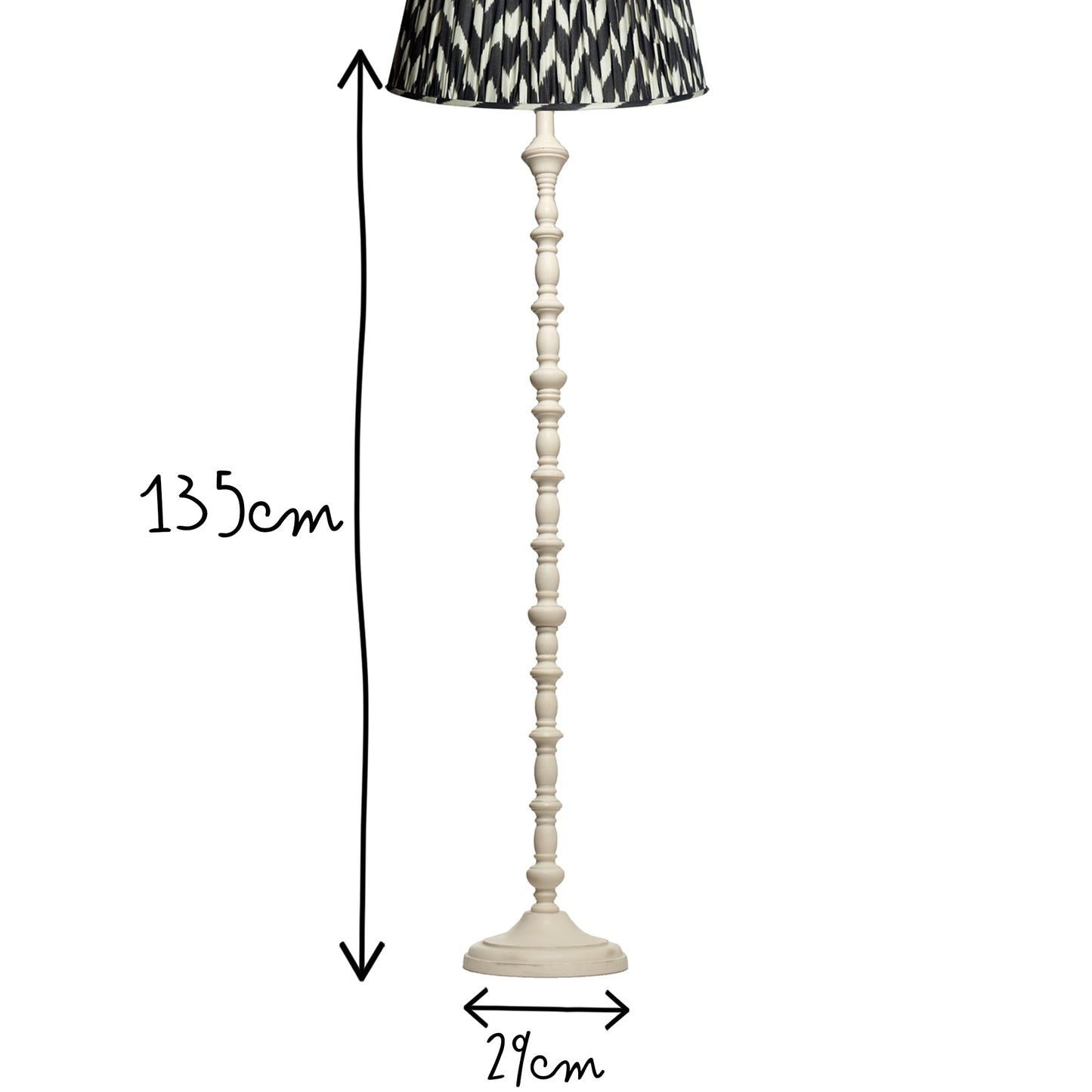 Eclipse floor lamp in Distressed white