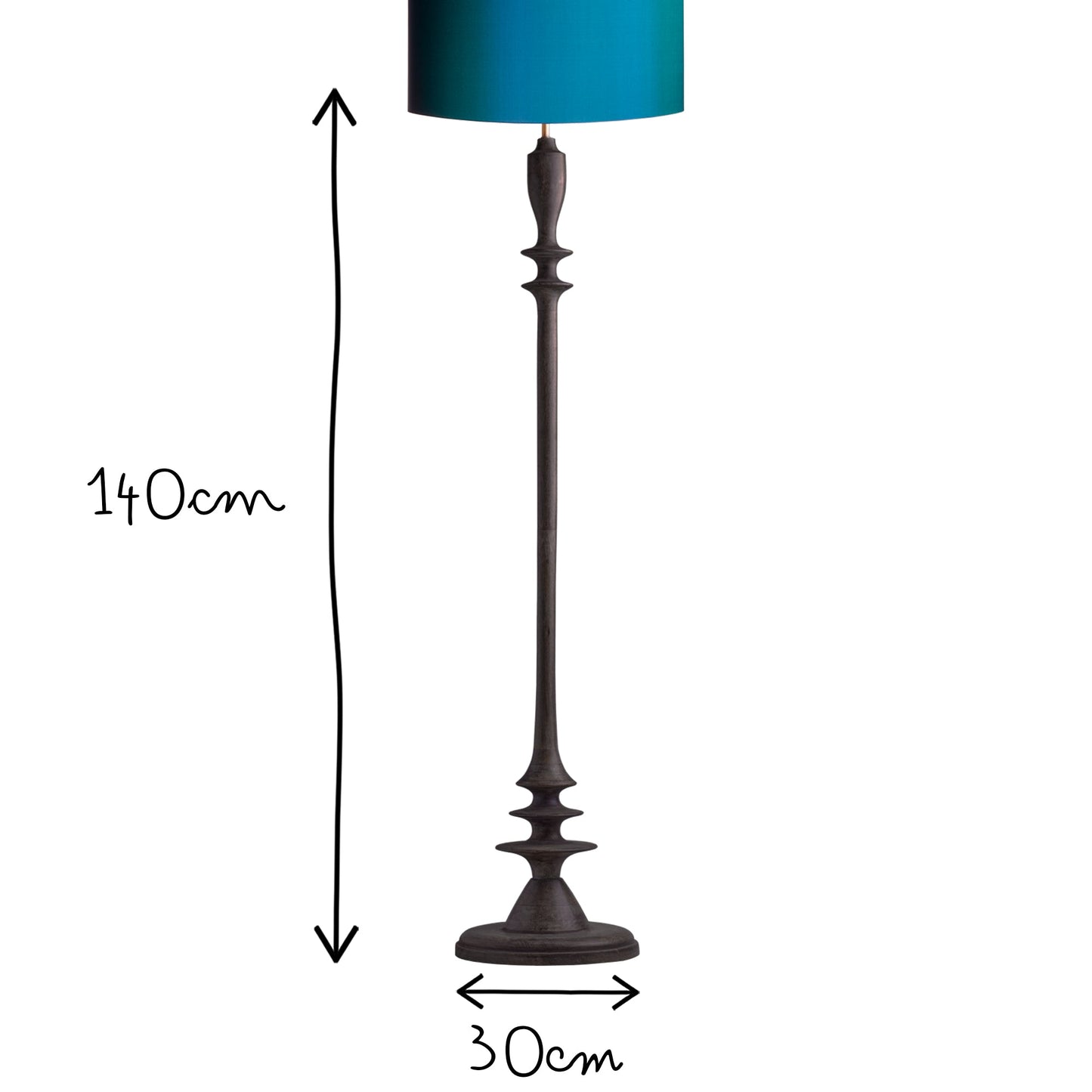 Moonshine floor lamp in silvery black
